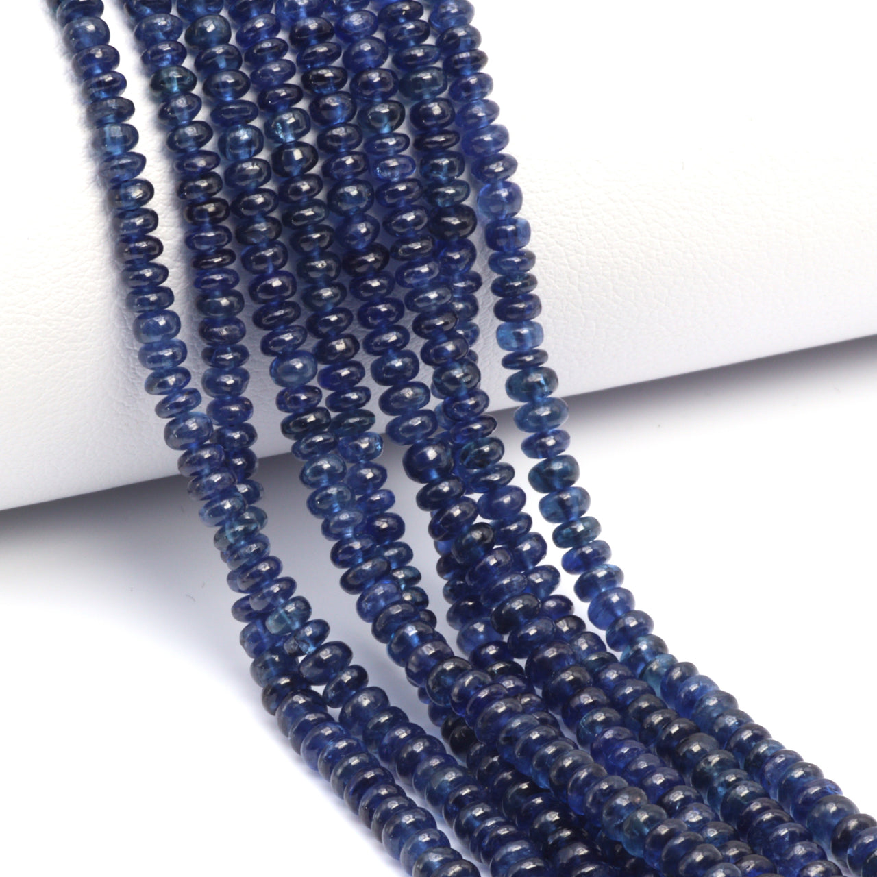 Navy Blue Sapphire 3mm Smooth Rondelles