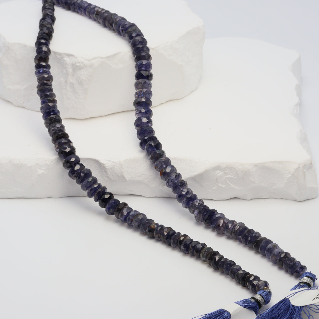 Blue Iolite 5mm Faceted Rondelles