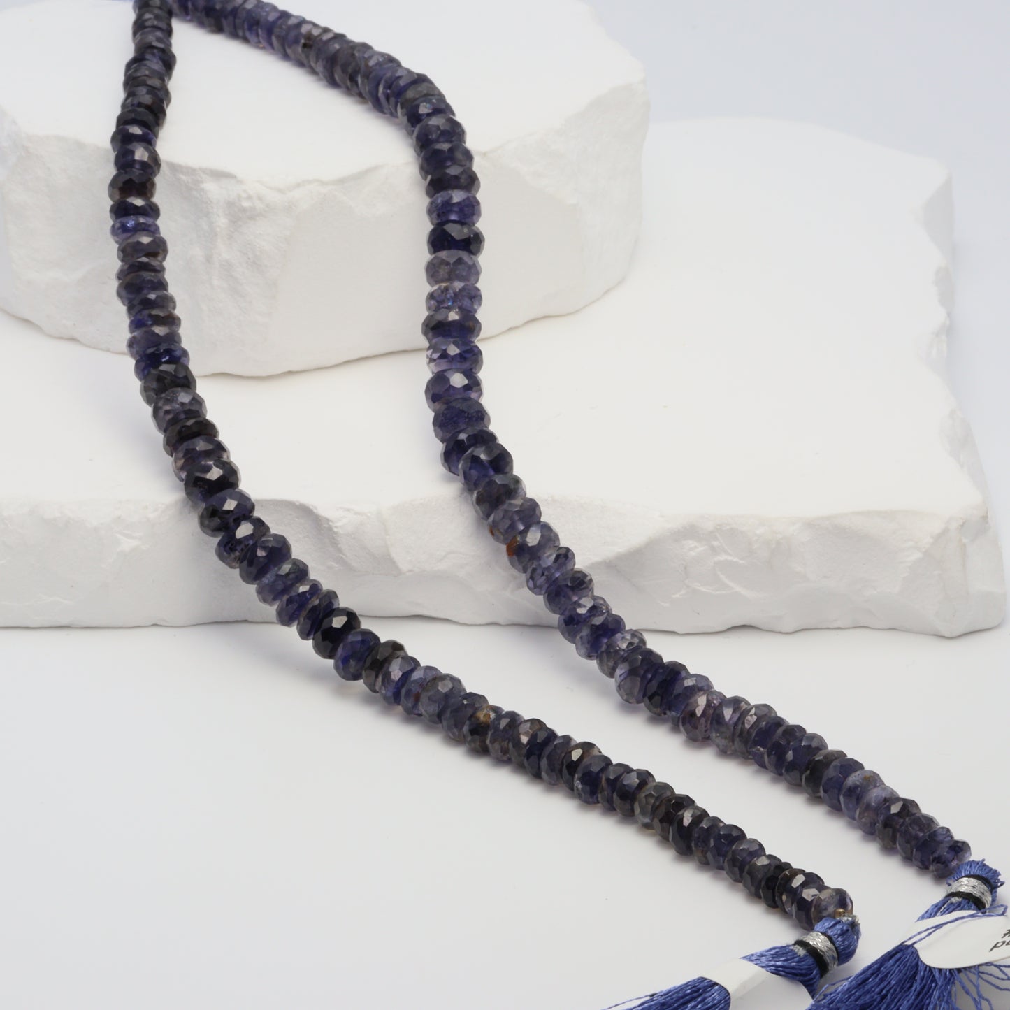 Blue Iolite 5mm Faceted Rondelles