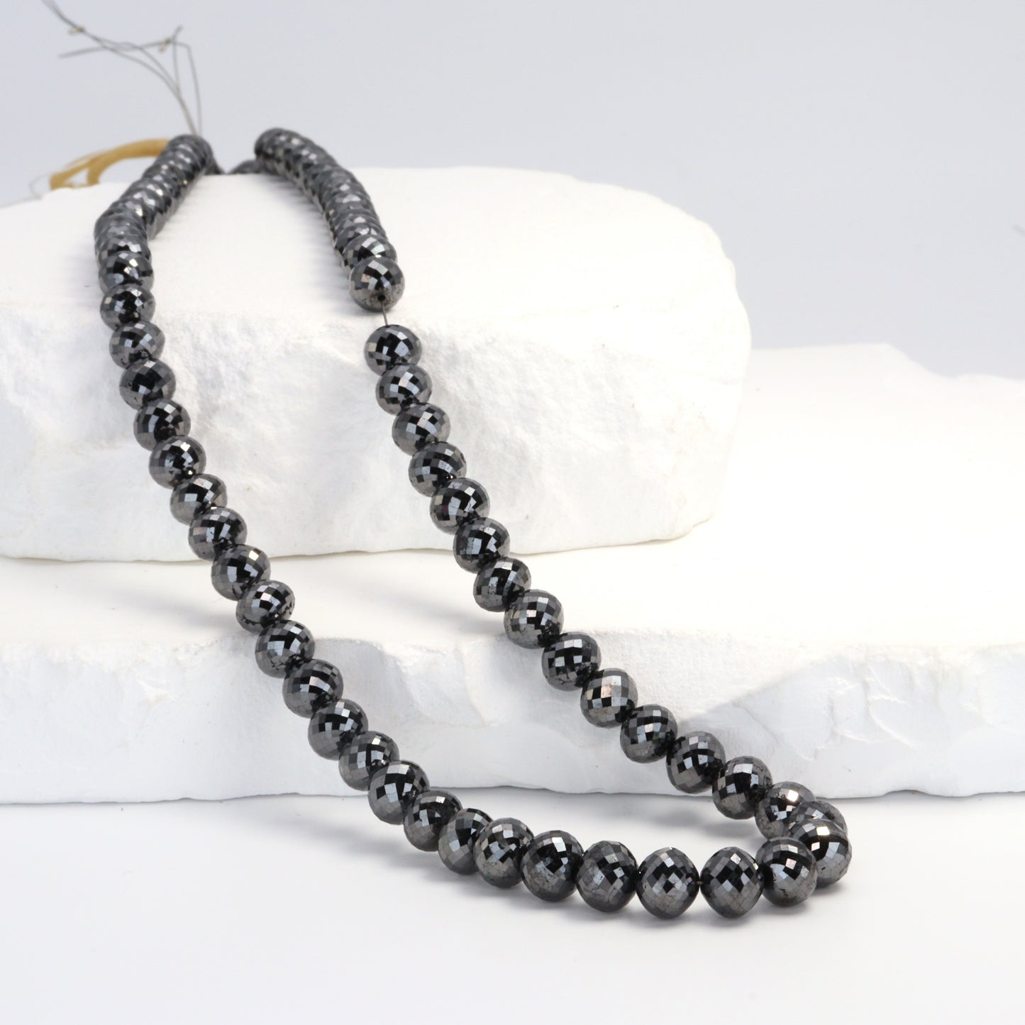 Black Diamond 6mm Faceted Rondelles