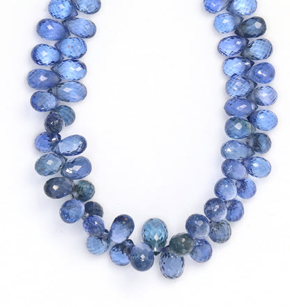 Cornflower Blue Sapphire 5x3mm Faceted Teardrop Briolettes