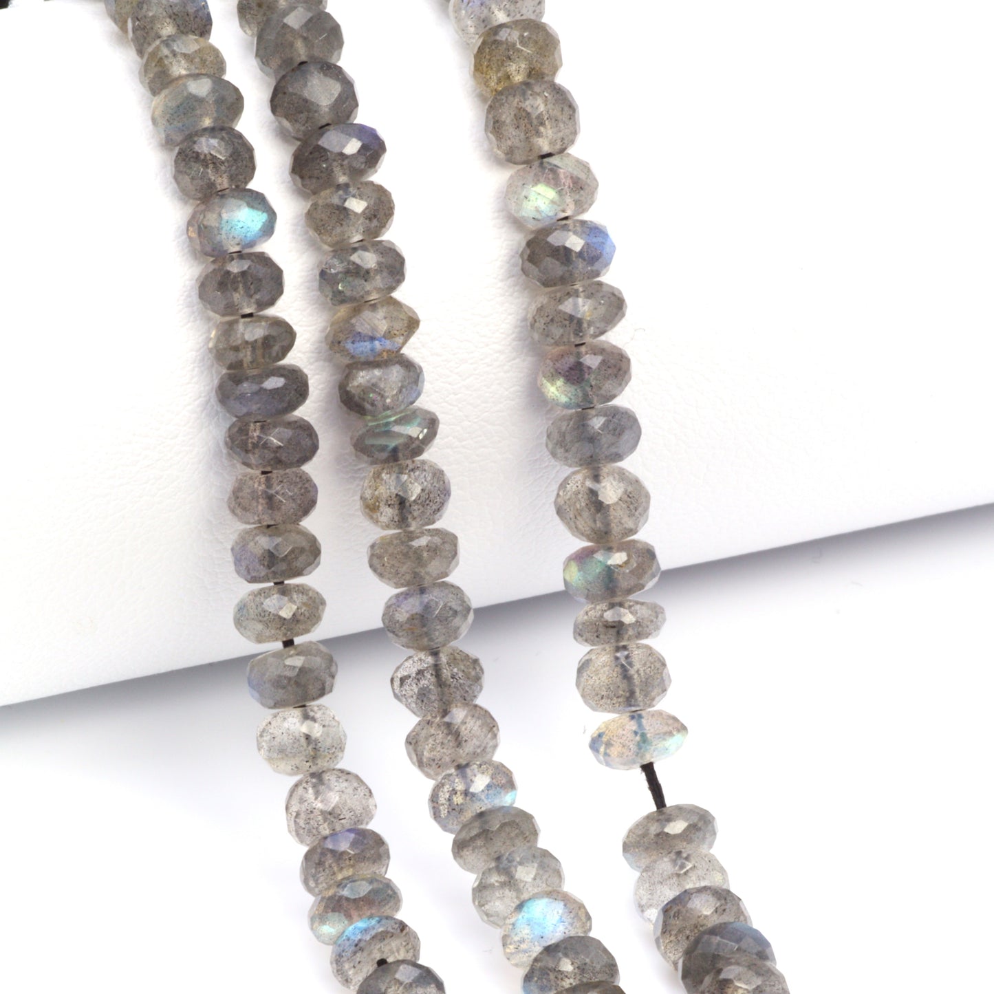 Blue Labradorite 5mm Faceted Rondelles