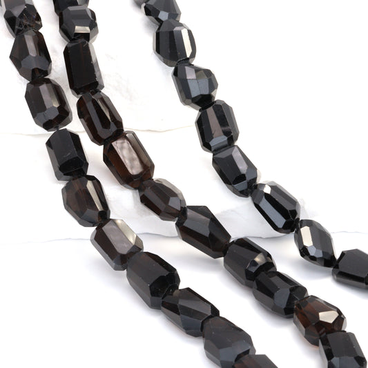 Brown Smoky Quartz 14x10mm Faceted Nuggets Bead Strand