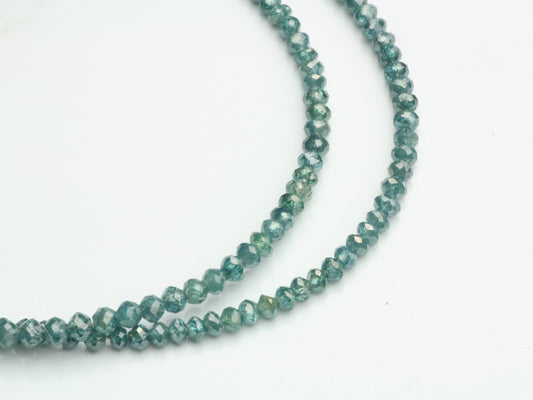 Blue Diamond 2mm Faceted Rondelles