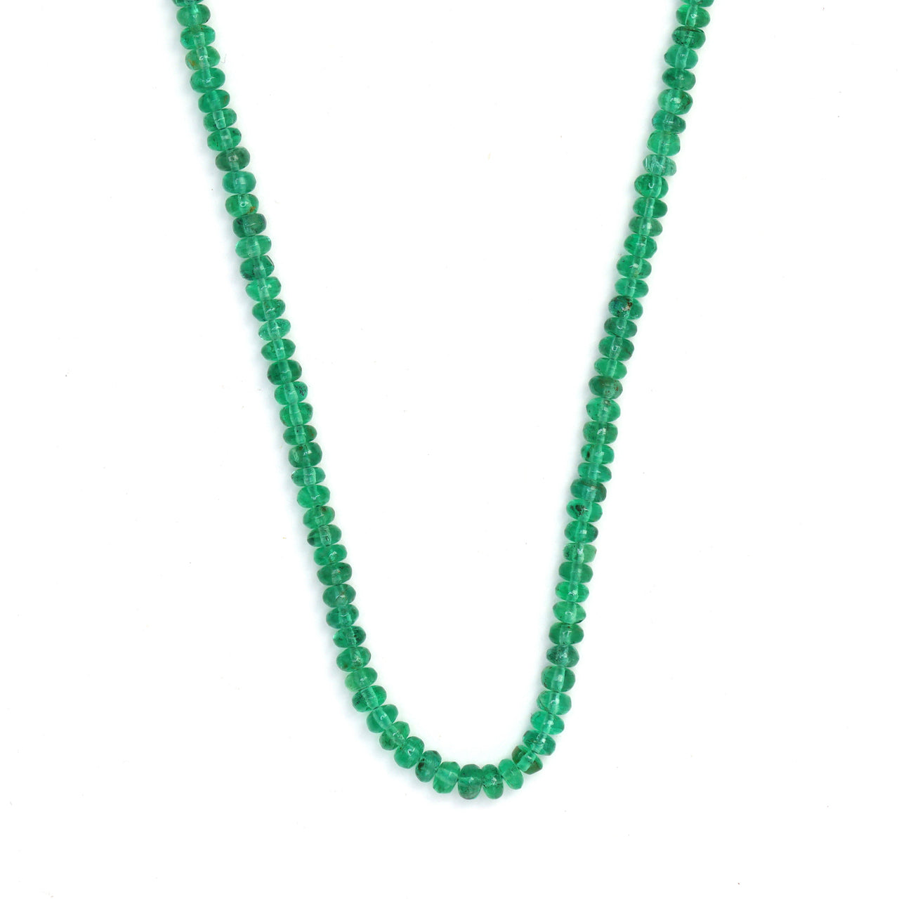 Green Emerald 2.5mm - 3.0mm Smooth Rondelles Bead Strand
