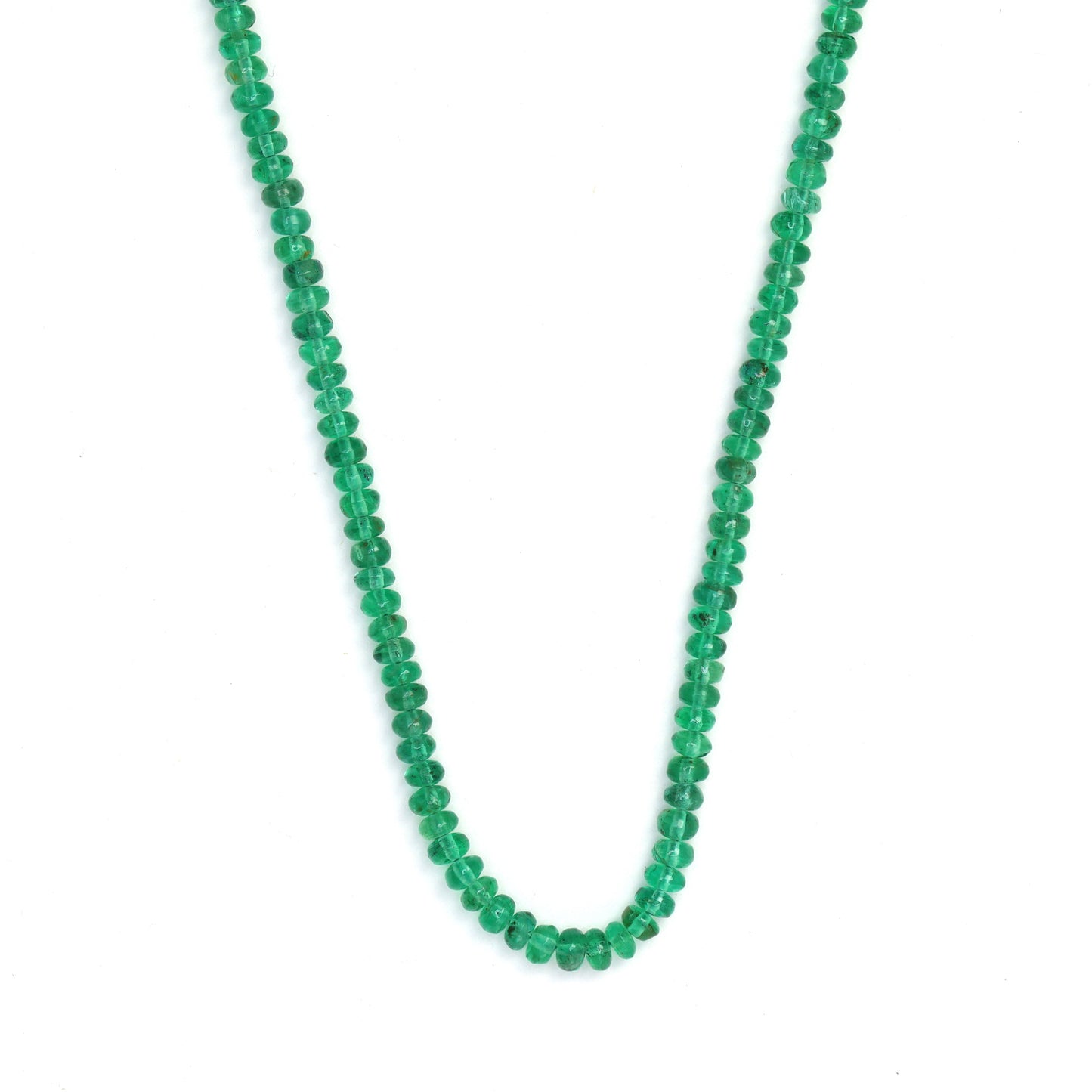 Green Emerald 2.5mm - 3.0mm Smooth Rondelles Bead Strand