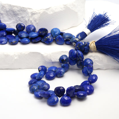 Royal Blue Lapis Lazuli 10mm Faceted Heart Shaped Briolettes