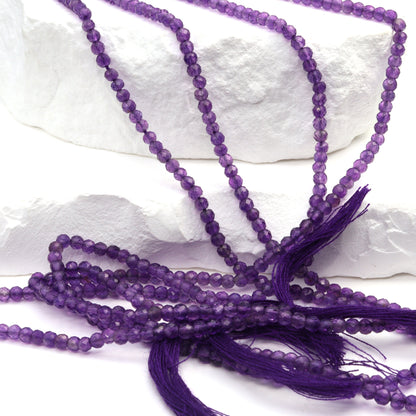 Purple Amethyst 2.5mm Faceted Rondelles