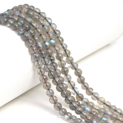 Blue Labradorite 4mm Smooth Rounds Bead Strand