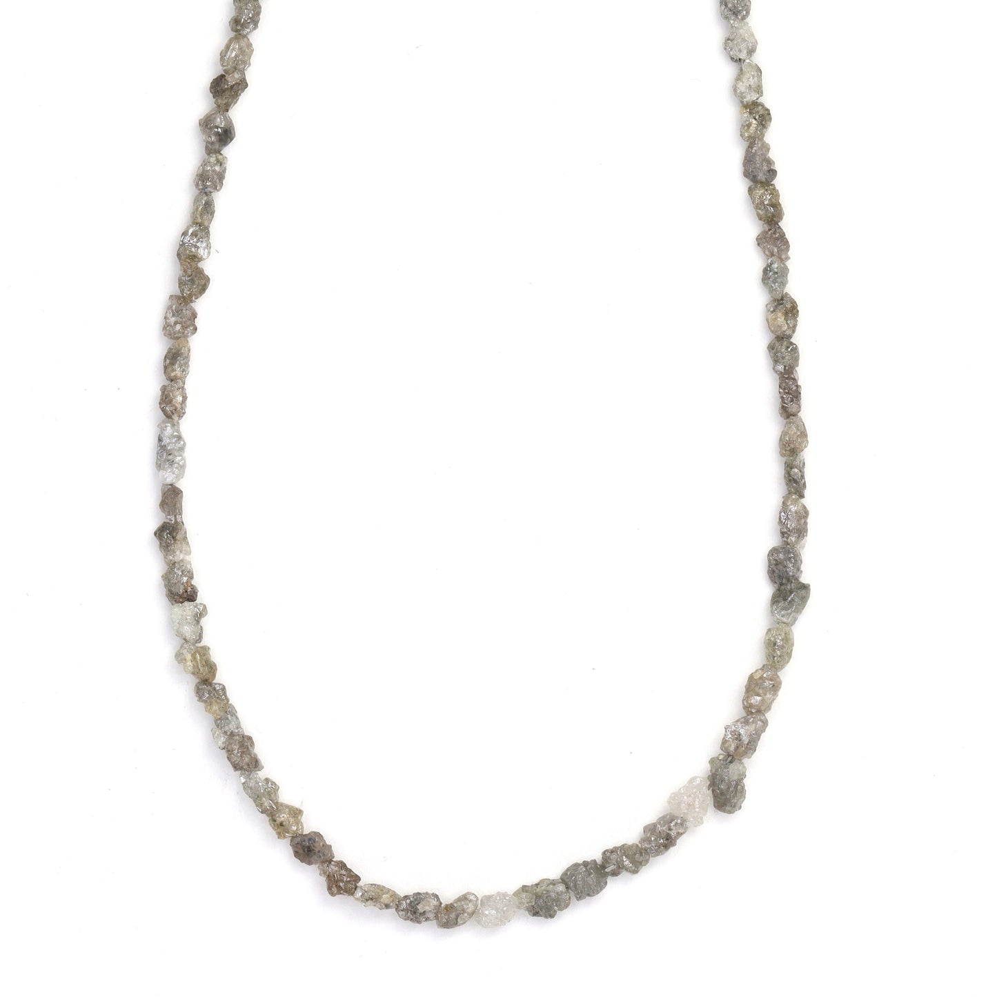 Gray Diamond 3x2mm - 4x3mm Faceted Chips Bead Strand