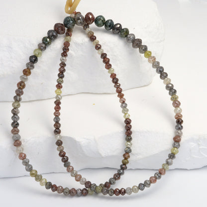 Multi Color Diamond 2.5mm Faceted Rondelles