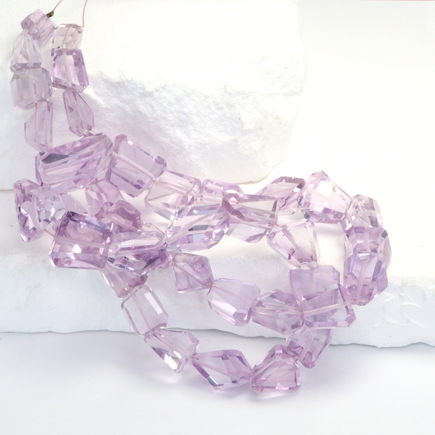 Pink Amethyst 10x8mm Faceted Nuggets