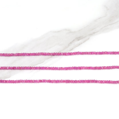 Pink Sapphire 2.5mm Faceted Rondelles