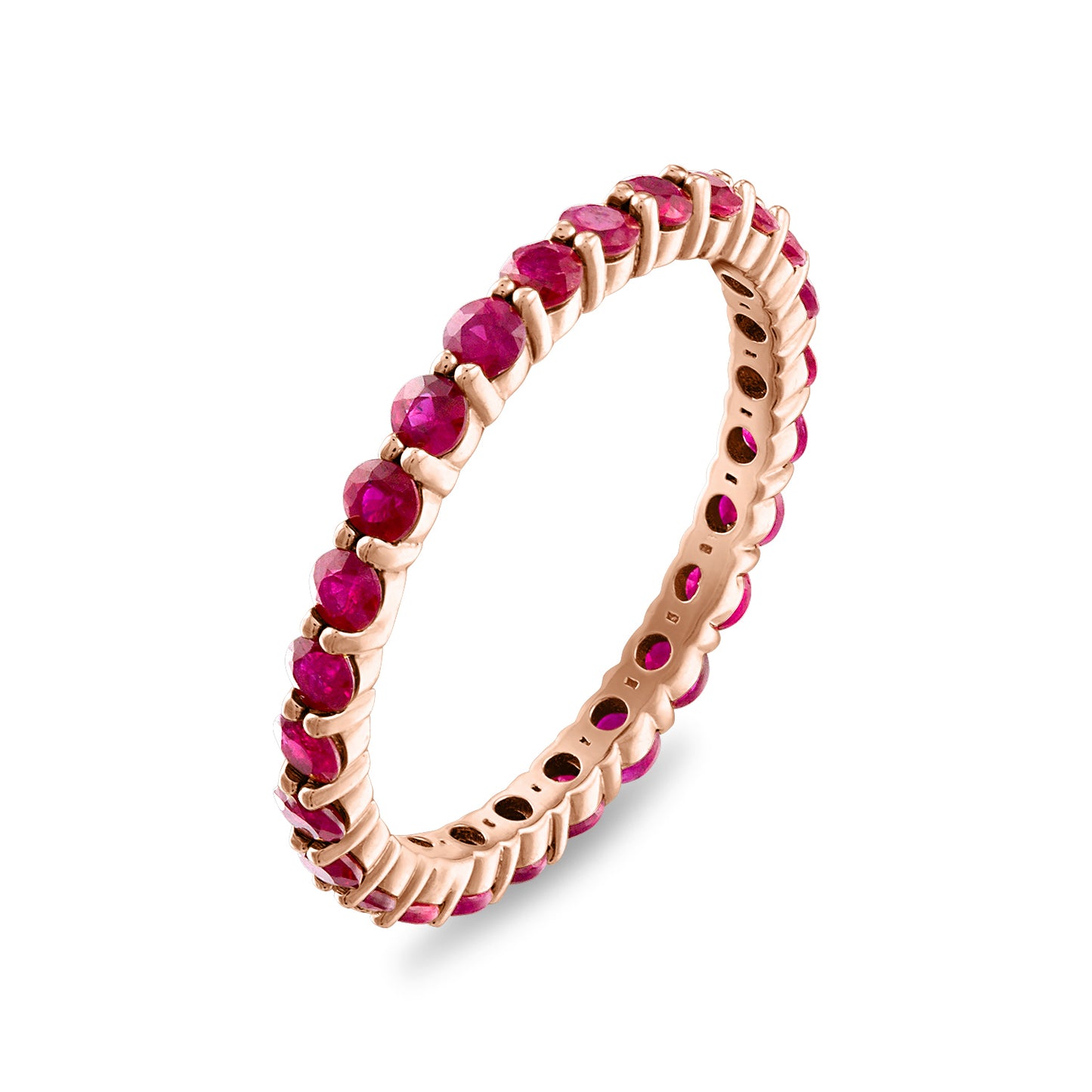 Shared Prong Ruby Eternity Band