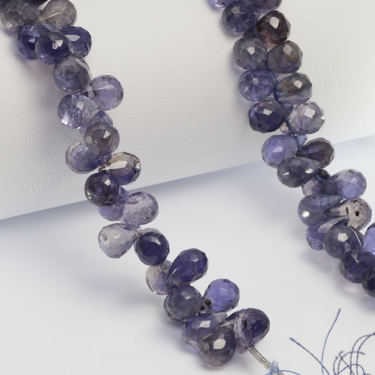 Blue Iolite 8x5mm Faceted Teardrop Briolettes