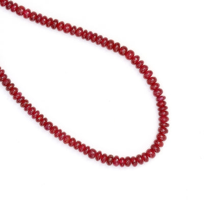 Red Ruby 4mm Smooth Rondelles