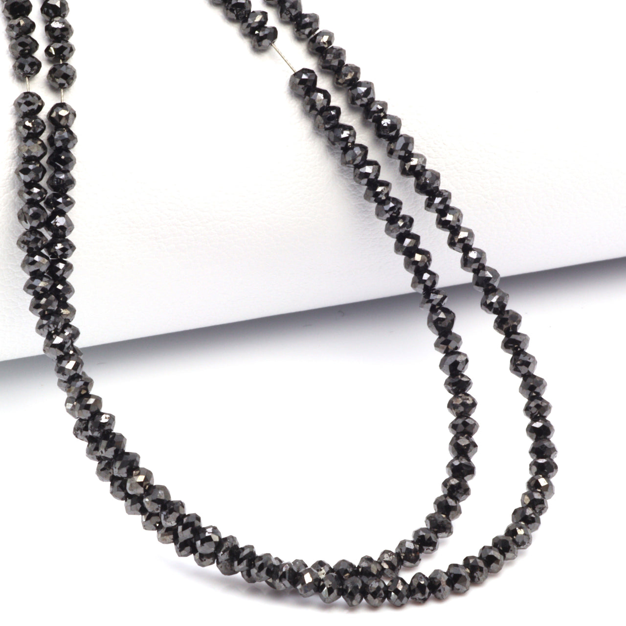 Black Diamond 2.75mm Faceted Rondelles