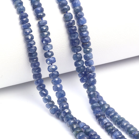 Blue Sapphire 3.5mm Faceted Rondelles