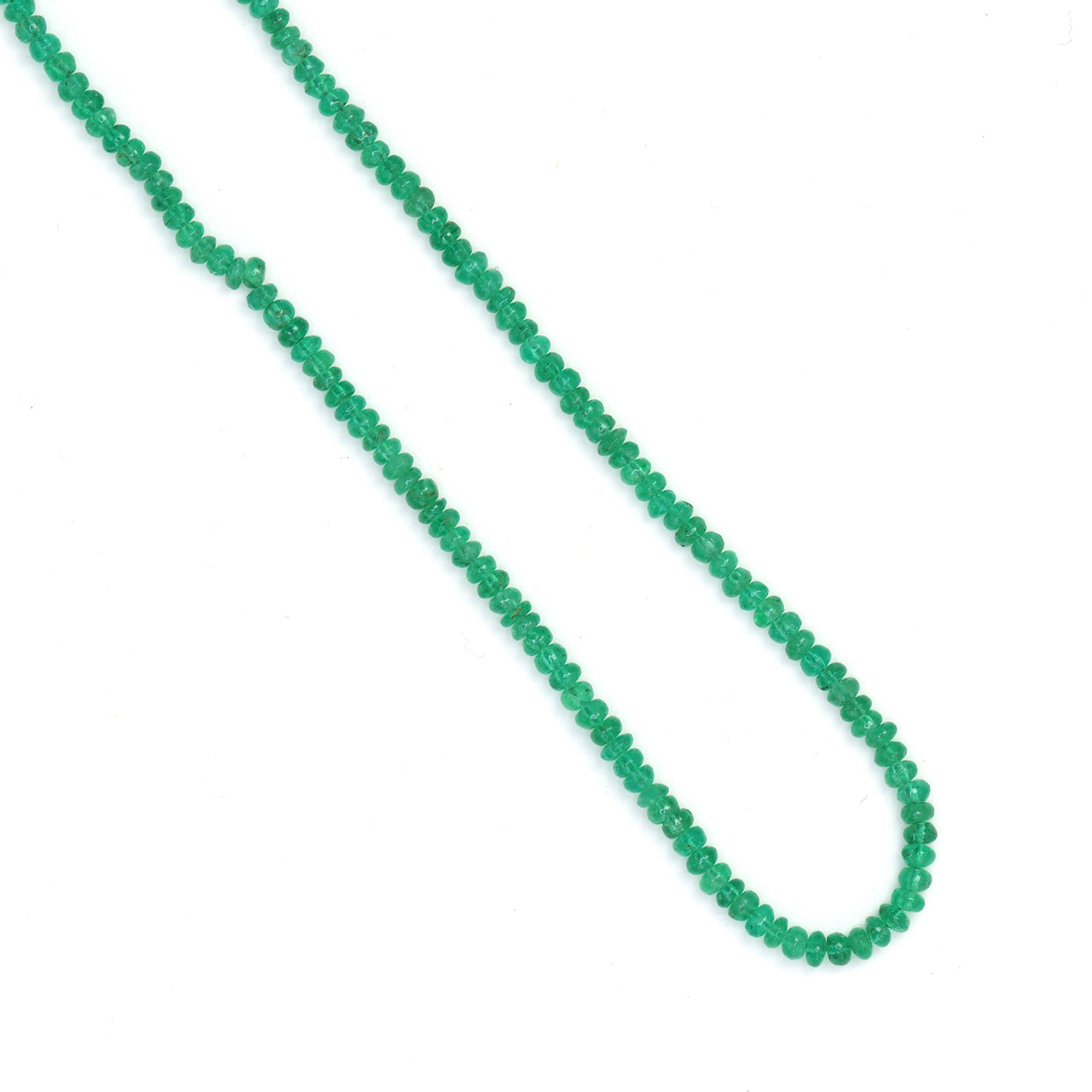 Green Emerald 2mm - 2.5mm Smooth Rondelles Bead Strand