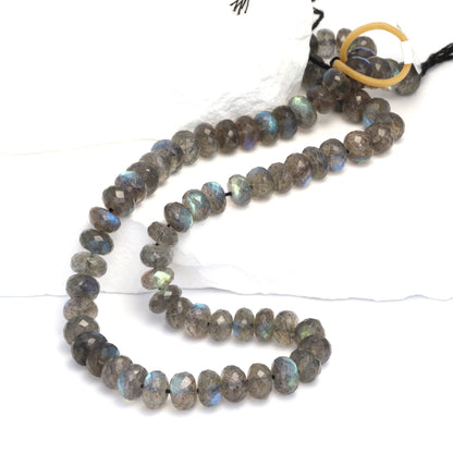 AAA Blue Labradorite 6mm Faceted Rondelles