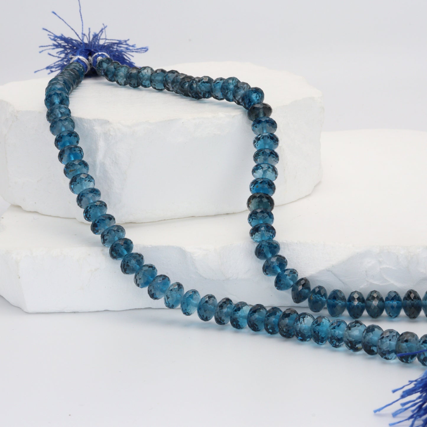 London Blue Topaz 6mm Faceted Rondelles