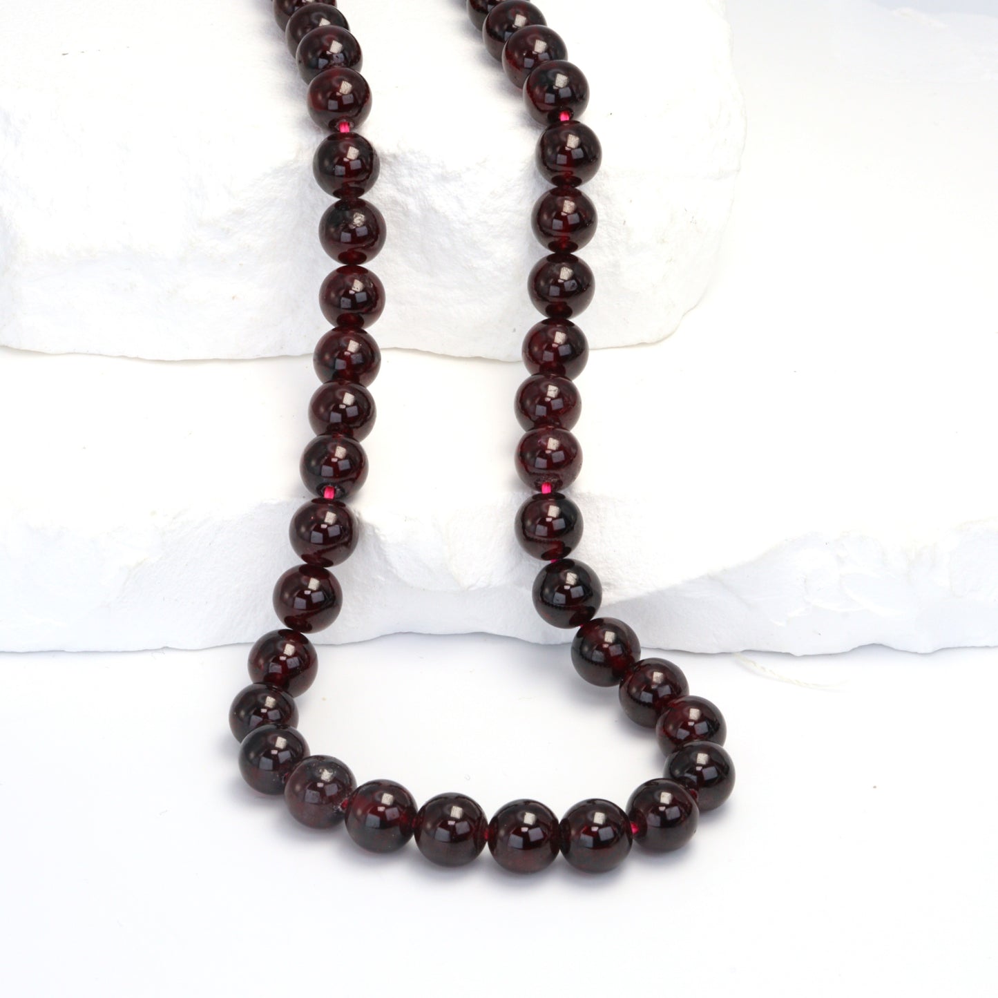 Red Garnet 7mm Smooth Rounds