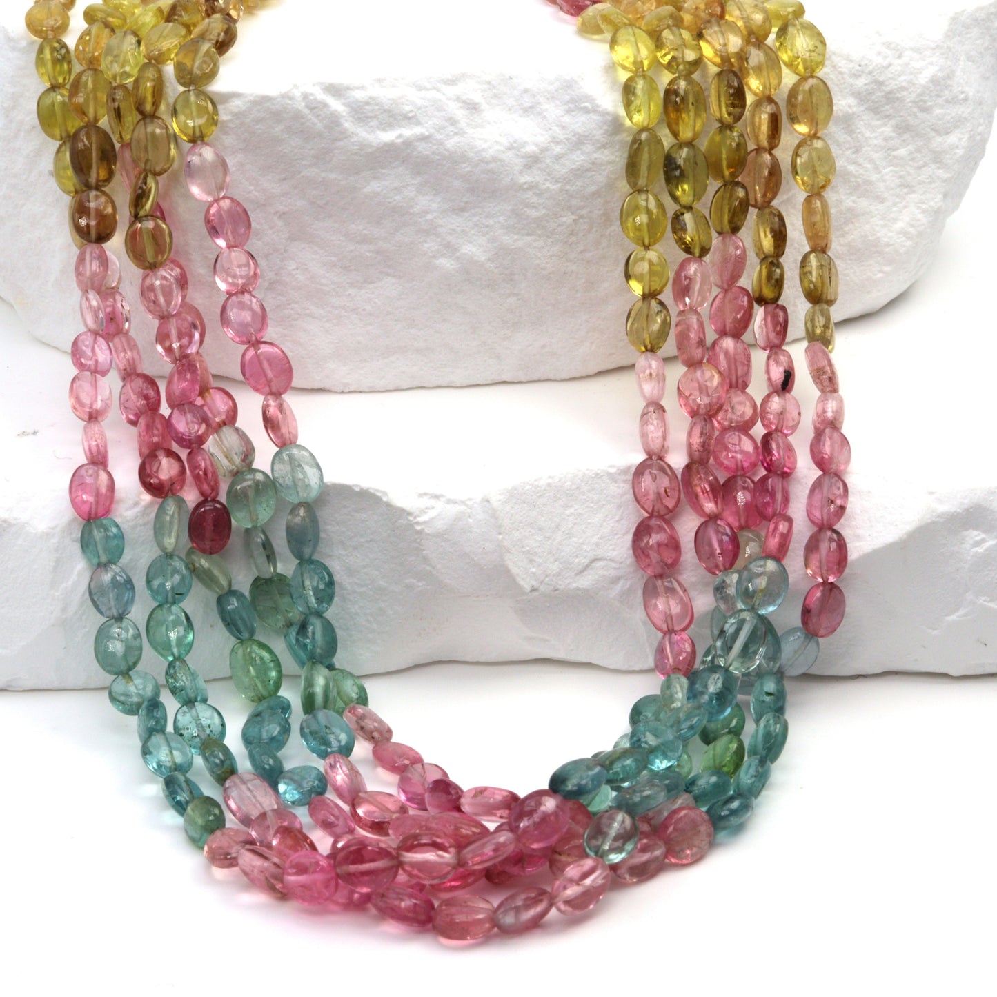 Watermelon Tourmaline 5x3mm Smooth Ovals