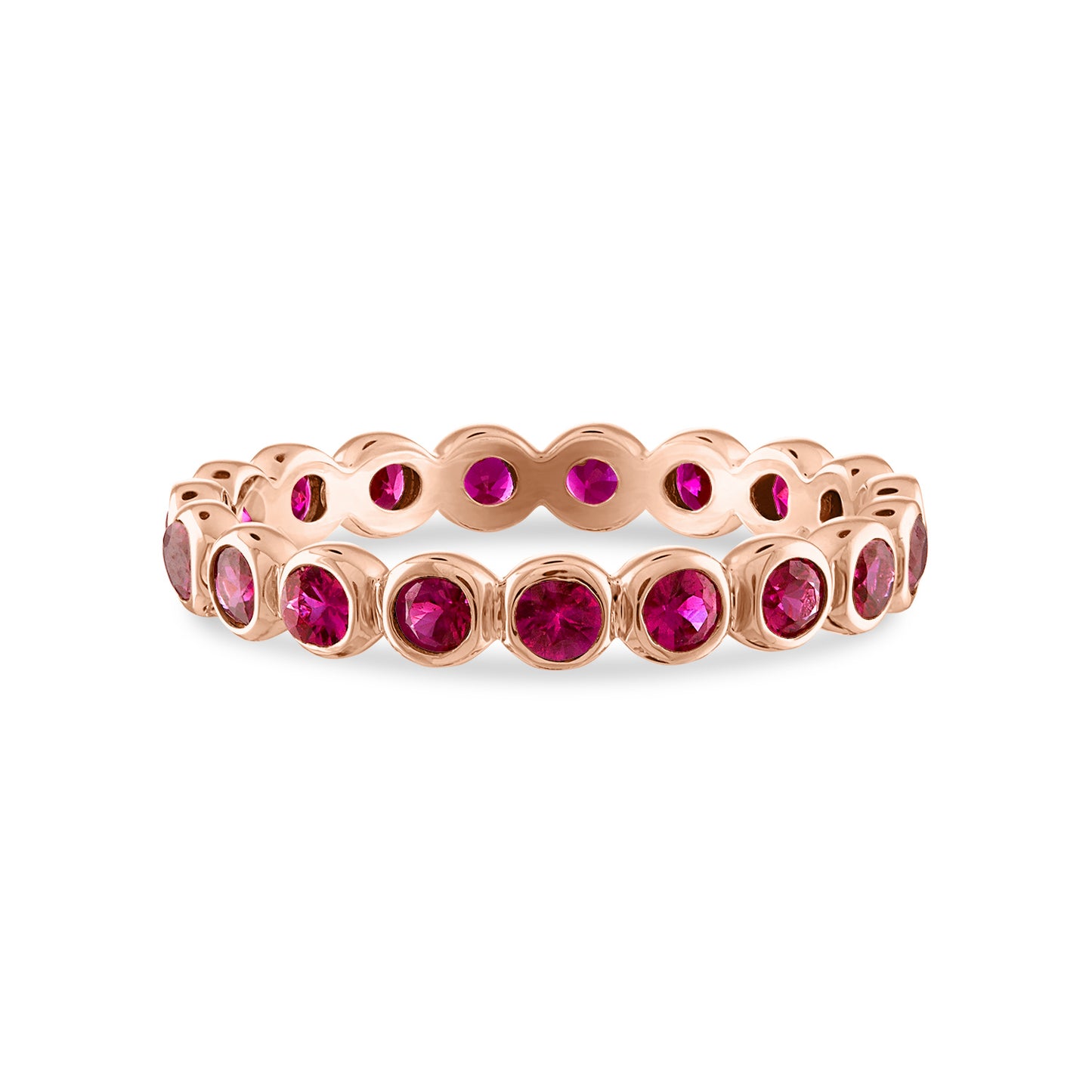 Bezel Set Ruby Eternity Band
