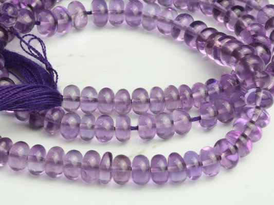 Light Purple Amethyst 4.5mm Smooth Rondelles