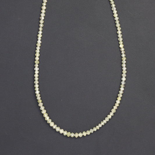 Taupe Diamond 1.9mm - 2.2mm Hand Faceted Rondelles Bead Strand