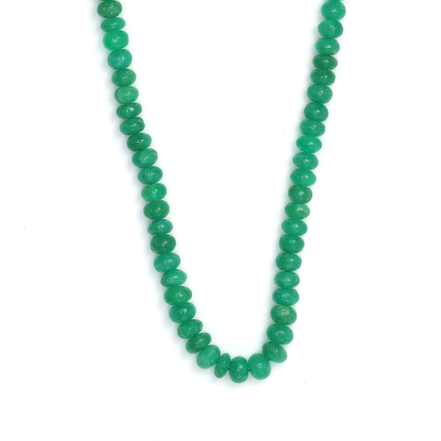 Green Emerald 3.5mm - 4.5mm Smooth Rondelles Bead Strand