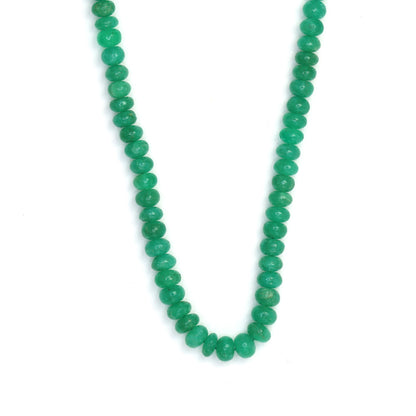 Green Emerald 3.5mm - 4.5mm Smooth Rondelles Bead Strand