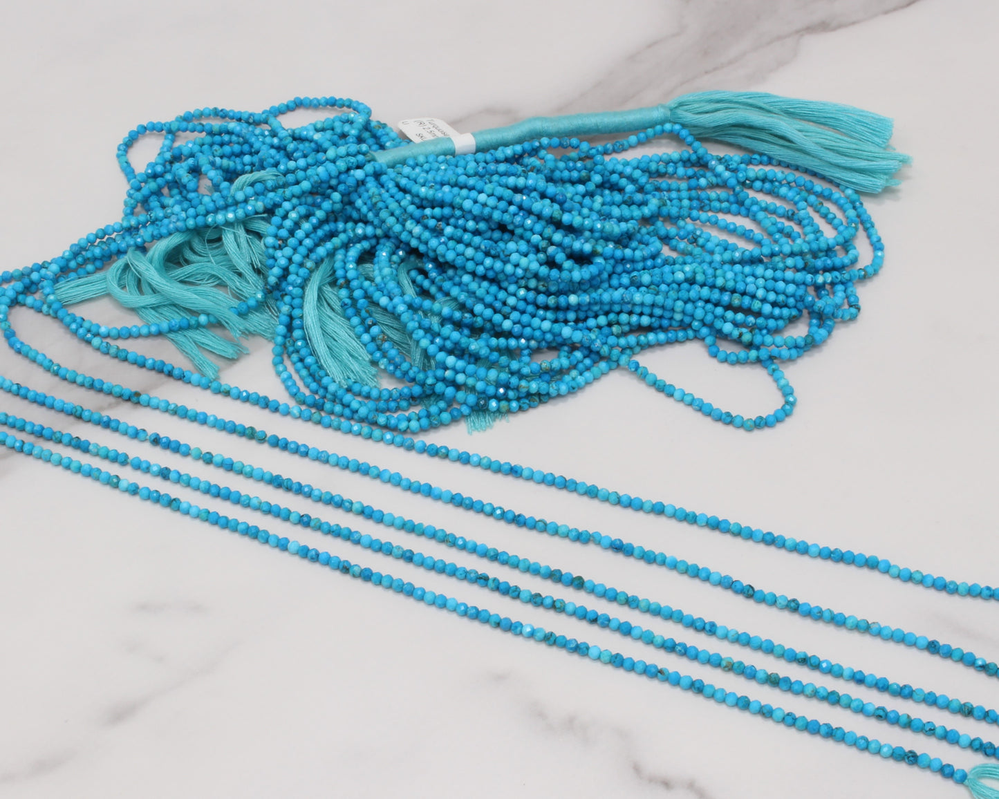 Blue Turquoise (R) 2.5mm Faceted Rounds