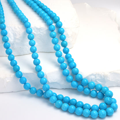 Sleeping Beauty Turquoise 6mm Smooth Rounds