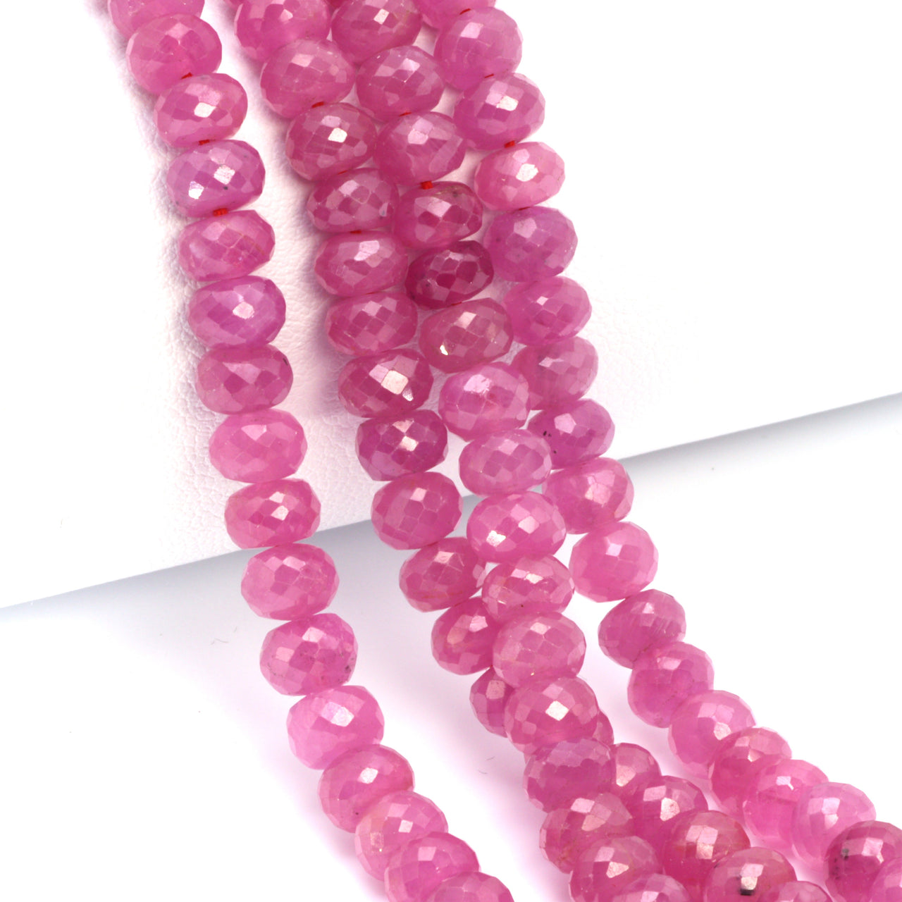 Pink Sapphire 5.5mm Faceted Rondelles