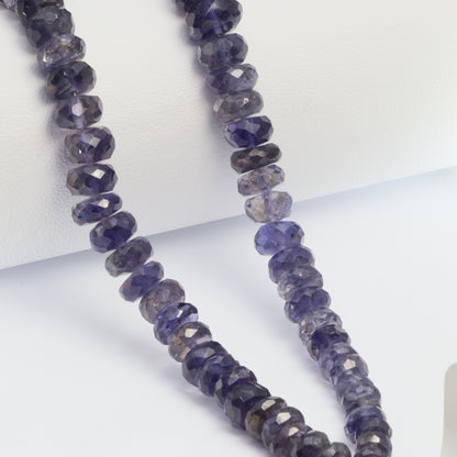 Blue Iolite 5mm Faceted Rondelles
