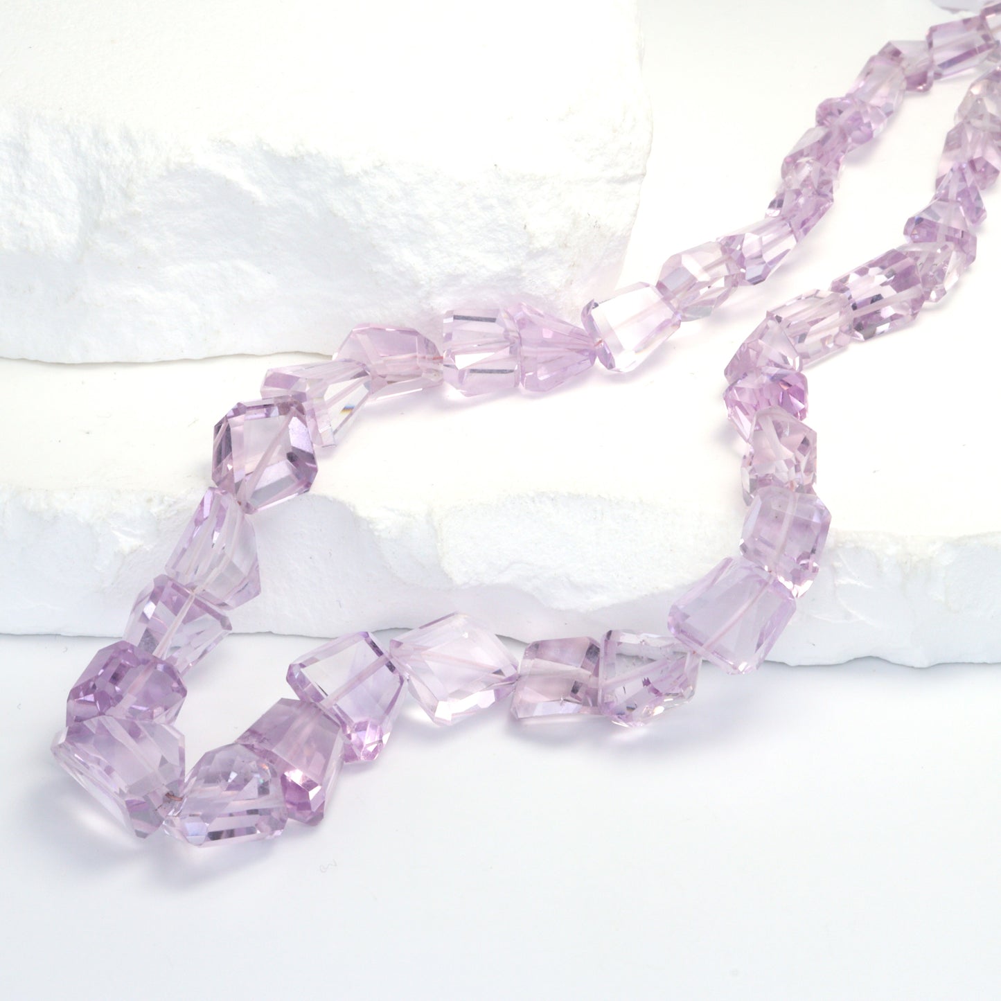 Pink Amethyst 10x8mm Faceted Nuggets