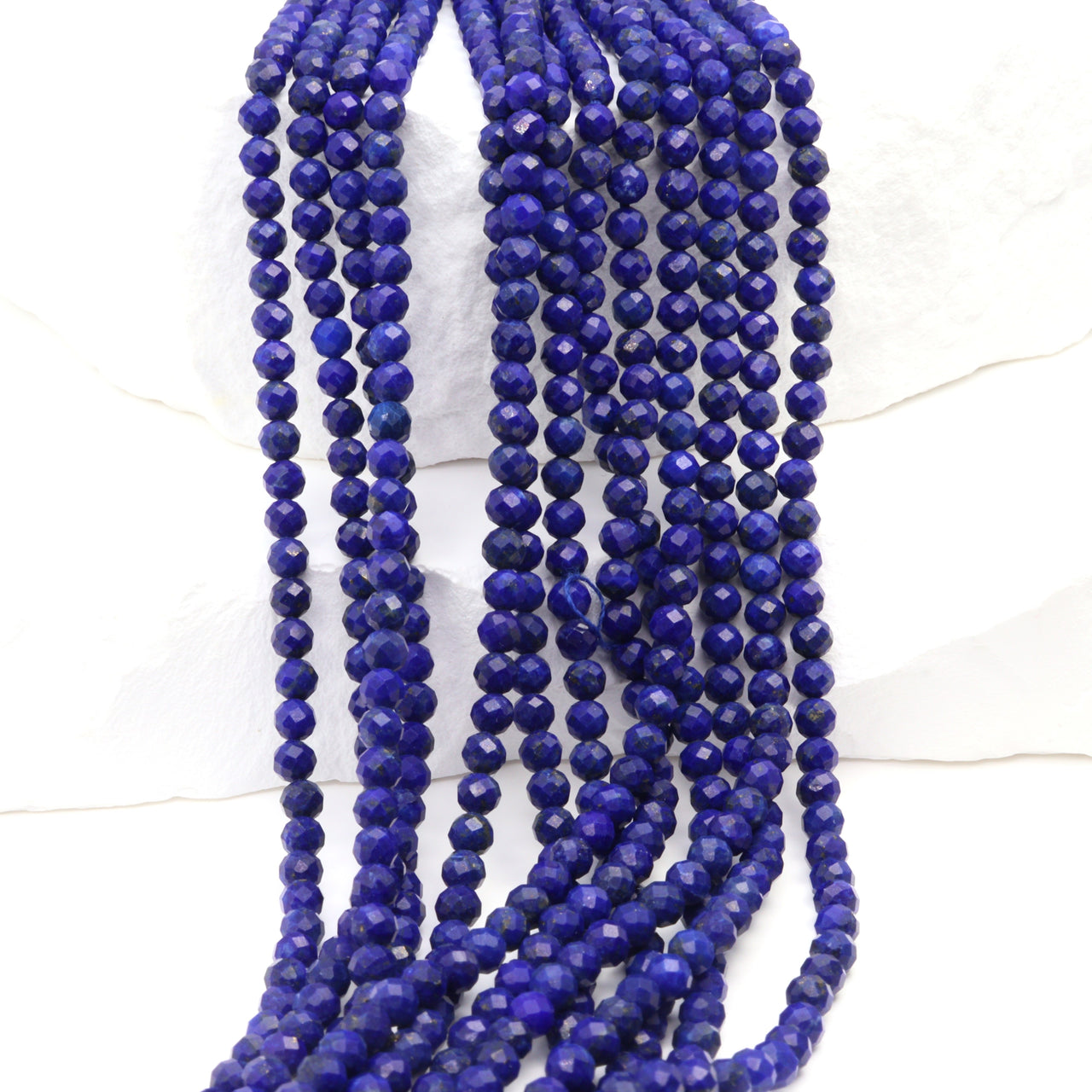 Royal Blue Lapis Lazuli 3mm Faceted Rounds