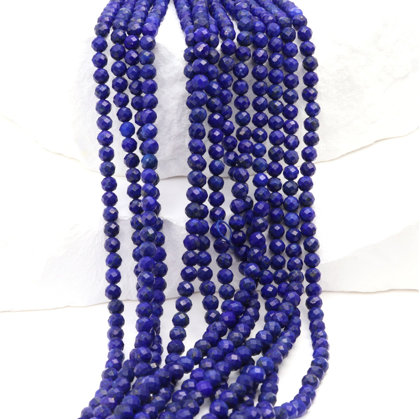 Royal Blue Lapis Lazuli 3mm Faceted Rounds
