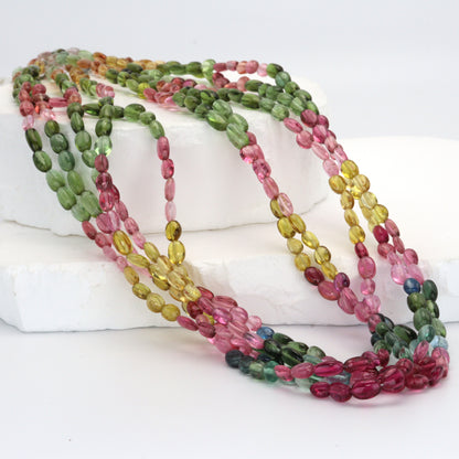 Watermelon Tourmaline 6x4mm Smooth Ovals