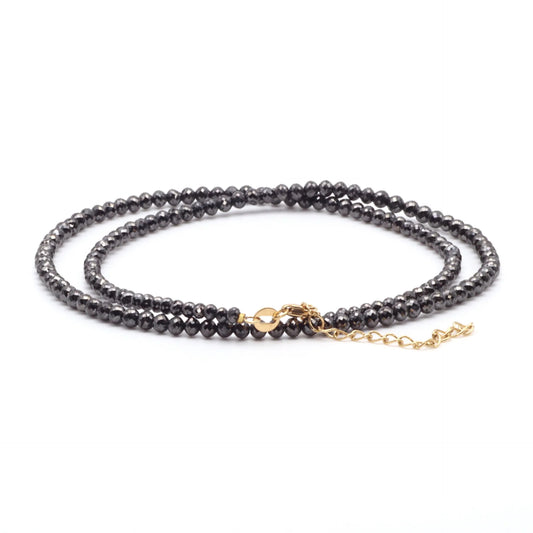 18k Black Diamond Bead Necklace (~33ct)