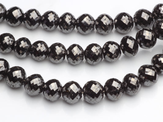 Black Diamond 4.5mm Faceted Rondelles