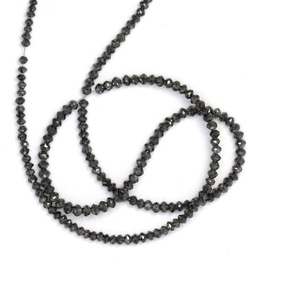 Gray Diamond 2.2mm Faceted Rondelles