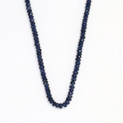 Navy Blue Sapphire 3.5mm Faceted Rondelles