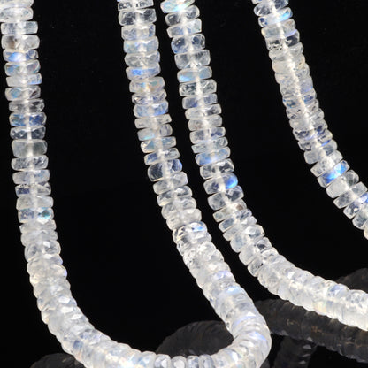 AA Blue Rainbow Moonstone 5mm Faceted Tires