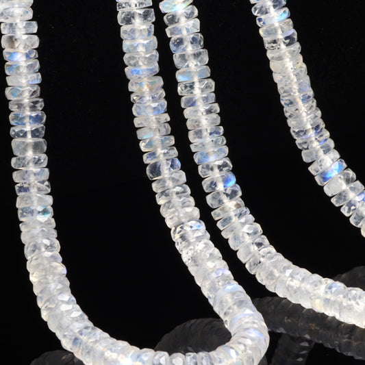 AA Blue Rainbow Moonstone 5mm Faceted Tires