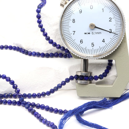 Royal Blue Lapis Lazuli 3mm Faceted Rounds