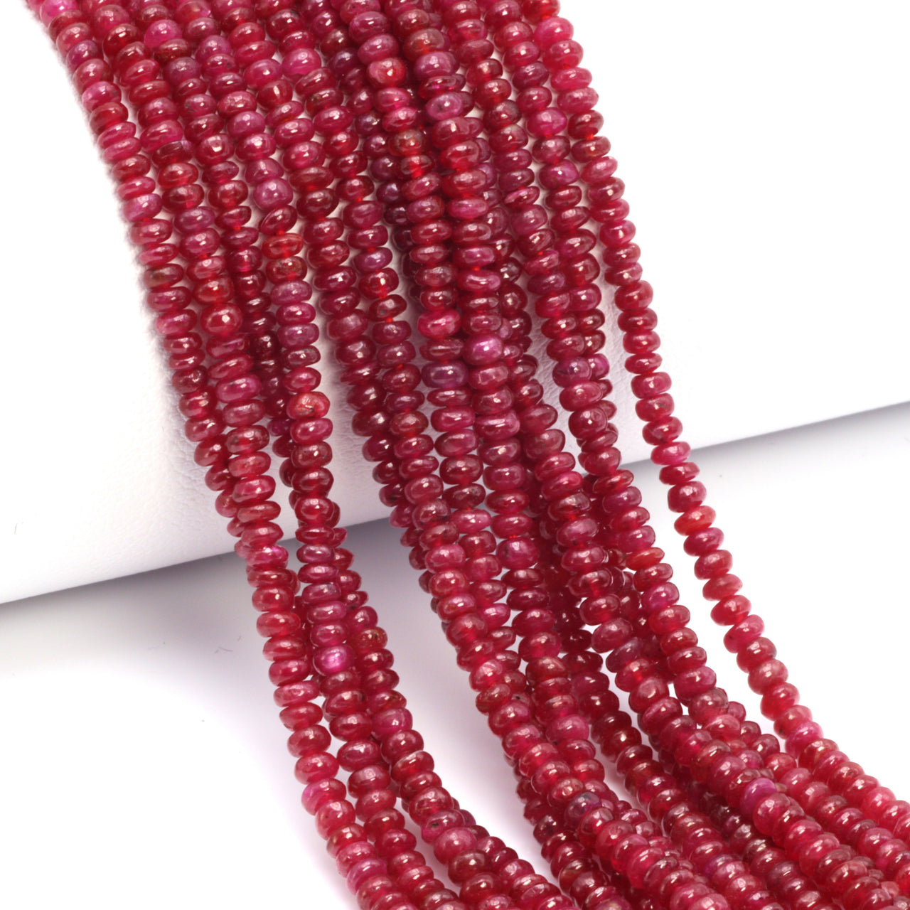 Red Ruby 2mm Smooth Rondelles