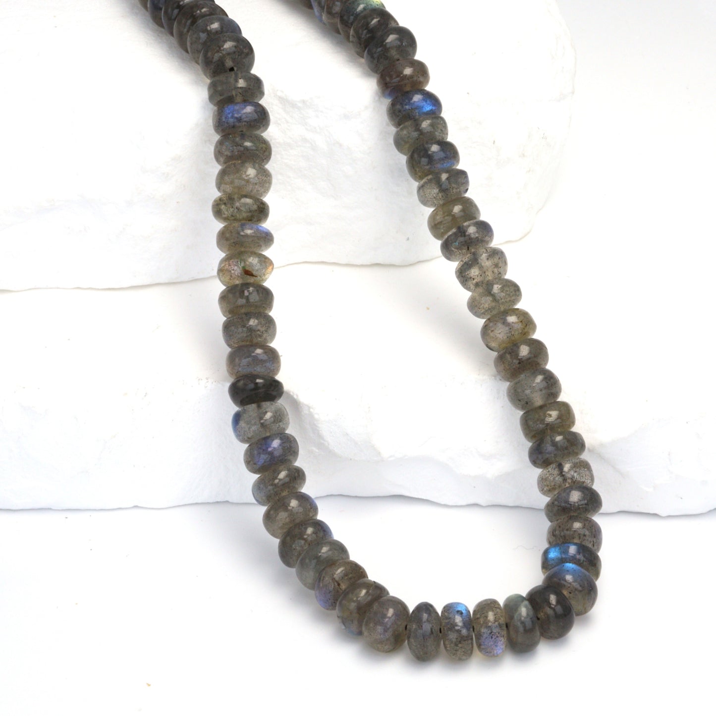 Blue Labradorite 7mm Smooth Rondelles