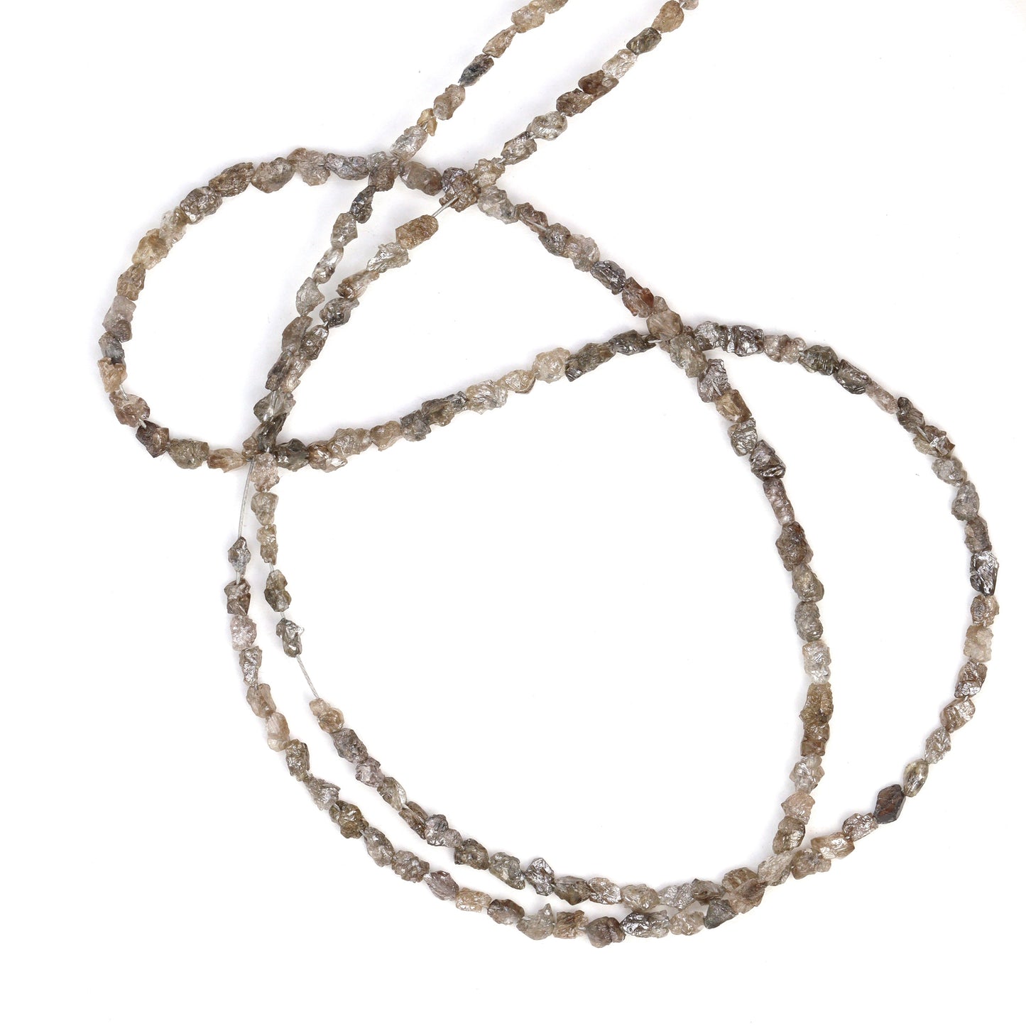 Brown Diamond 3x2mm - 4x3mm Faceted Chips Bead Strand